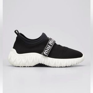 Miu Miu stretch logo trainer sneaker